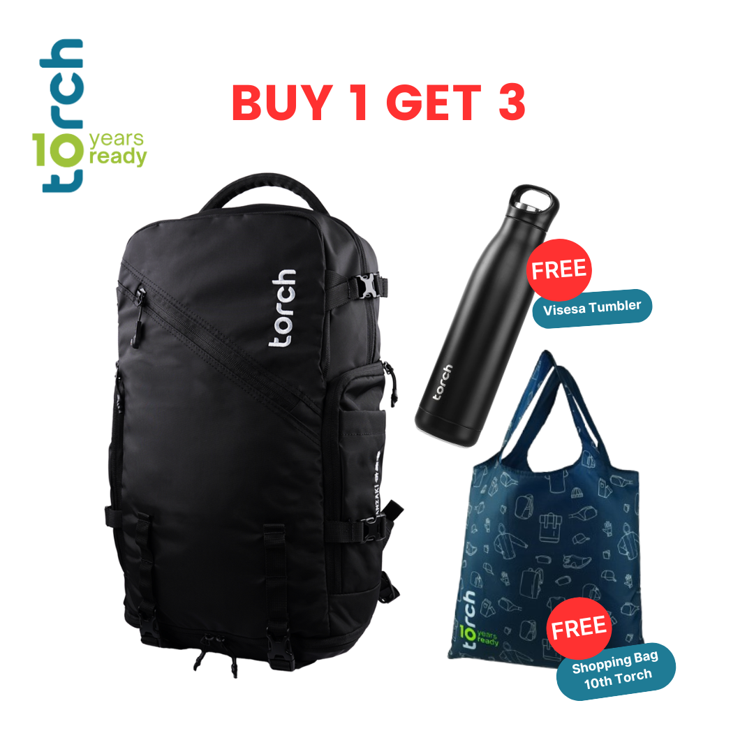 Paket 10th Torch - Kanzaki Light Travel Backpack