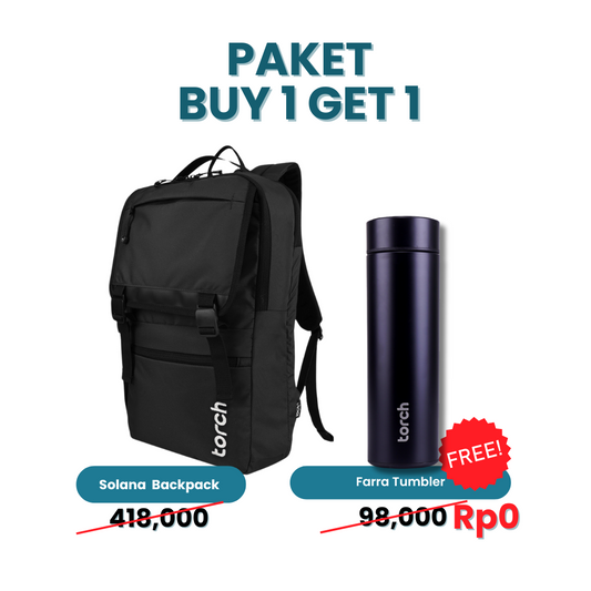 Paket Buy 1 Get 1 - Solana Backpack Gratis Farra Tumbler