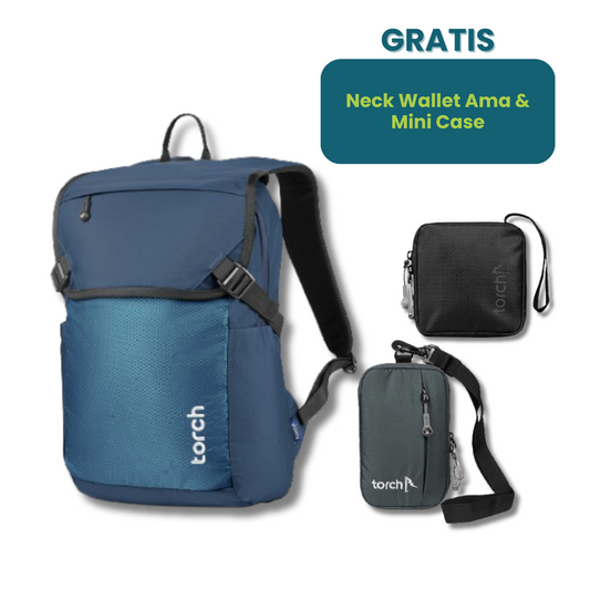 Paket Hemat - Renjana Backpack + Mini Case & Neck Wallet