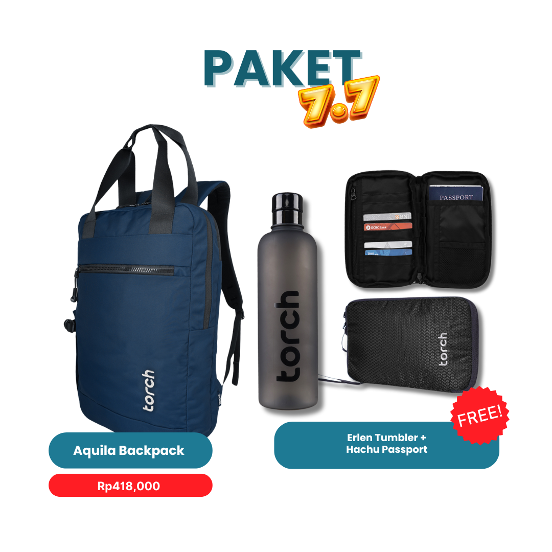 Paket 7.7 - Aquila Backpack + Erlen Tumbler + Hachu Passport