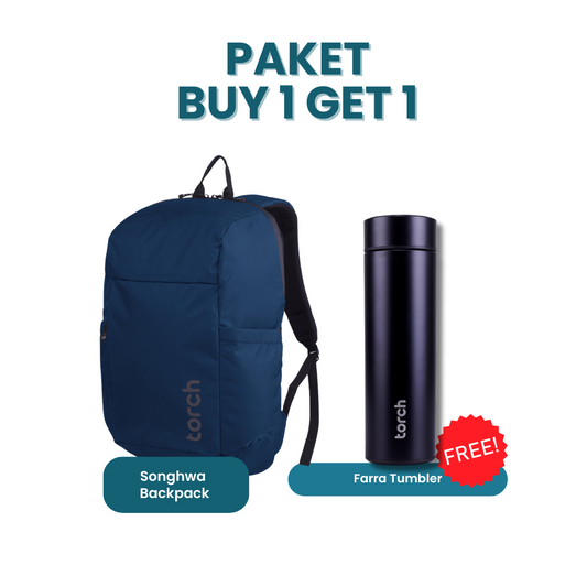 Paket Buy 1 Get 1 - Songhwa Backpack Gratis Farra Tumbler