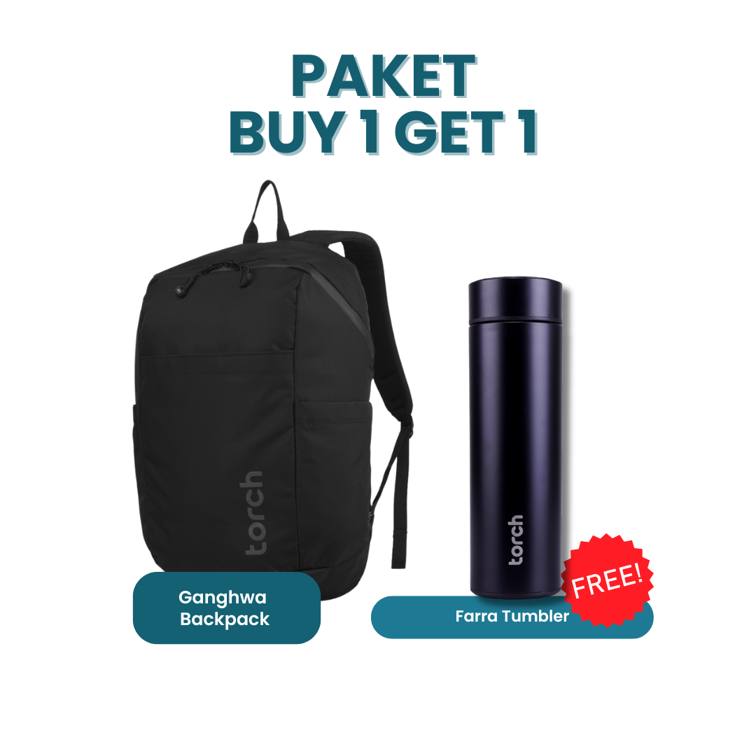 Paket Buy 1 Get 1 - Ganghwa Backpack Gratis Farra Tumbler