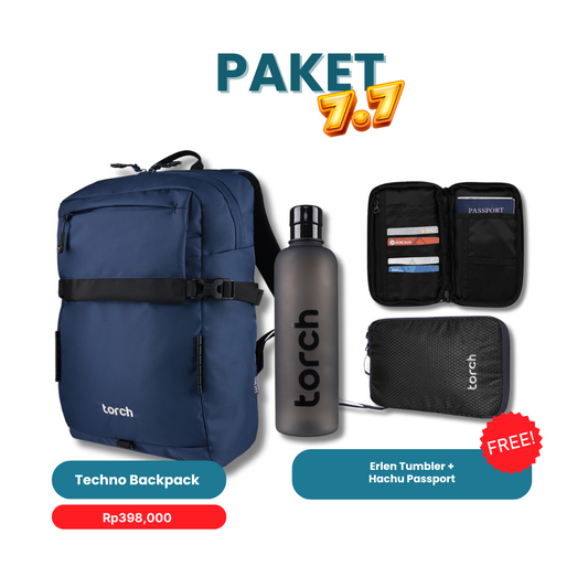 Paket 7.7 - Techno Backpack Gratis Erlen Tumbler + Hachu Passport