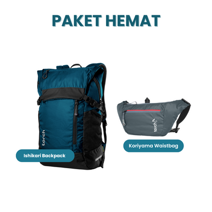 Paket Hemat - Ishikari Backpack + Koriyama Waistbag