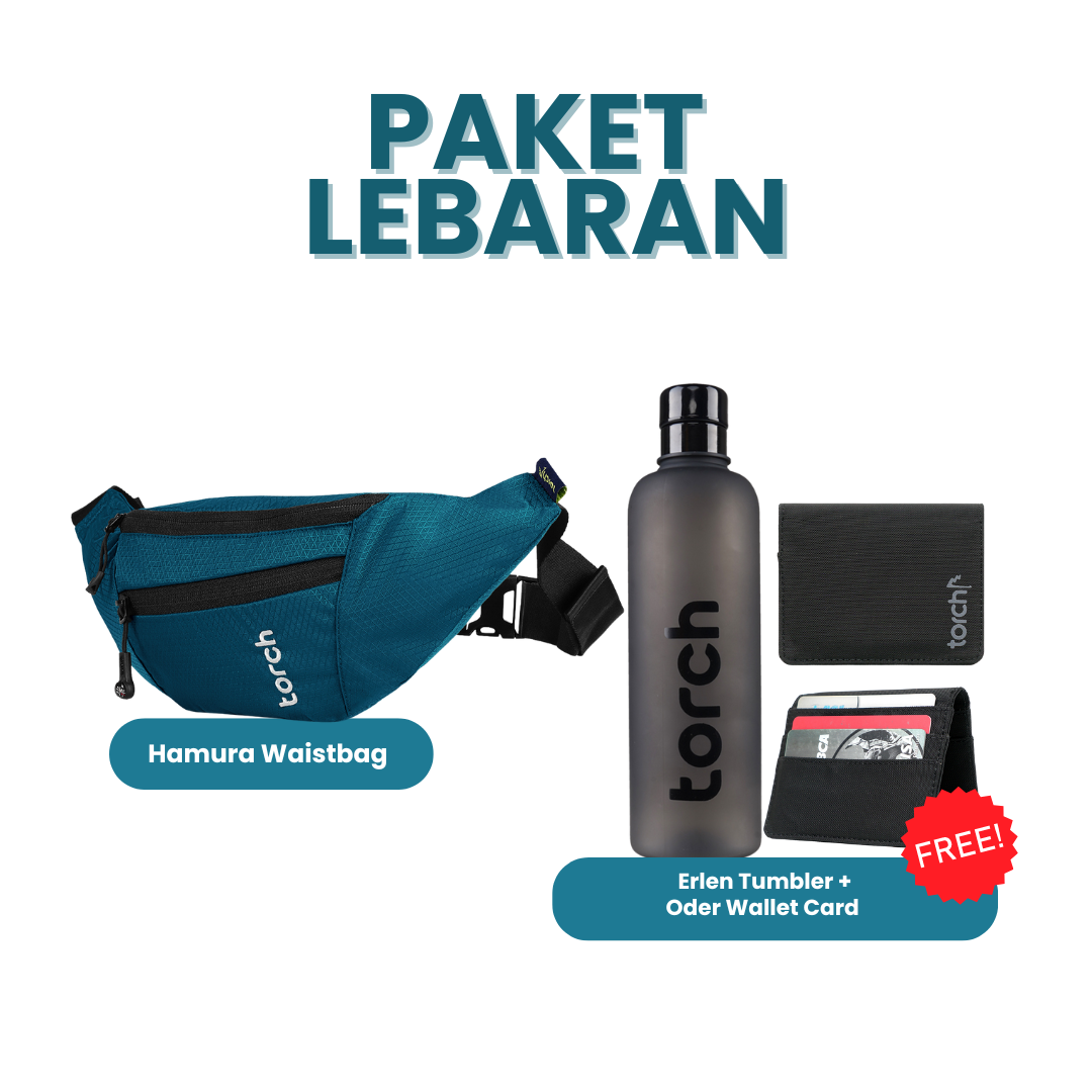 Paket Lebaran - Hamura Waistbag Gratis Erlen Tumbler + Oder Wallet Card