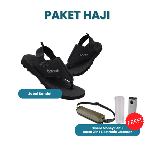 Paket Haji - Jabal Sandal Gratis Dinero Money Belt + Asear 2 in 1 Electronic Cleanser