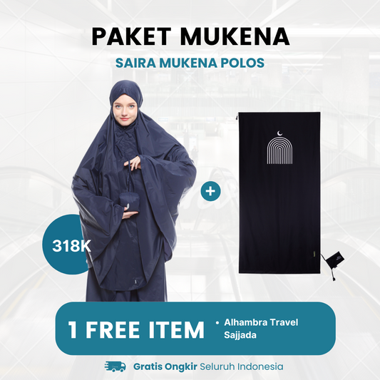 Paket Mukena - Saira Mukena Polos Gratis Alhambra Travel Sajjada