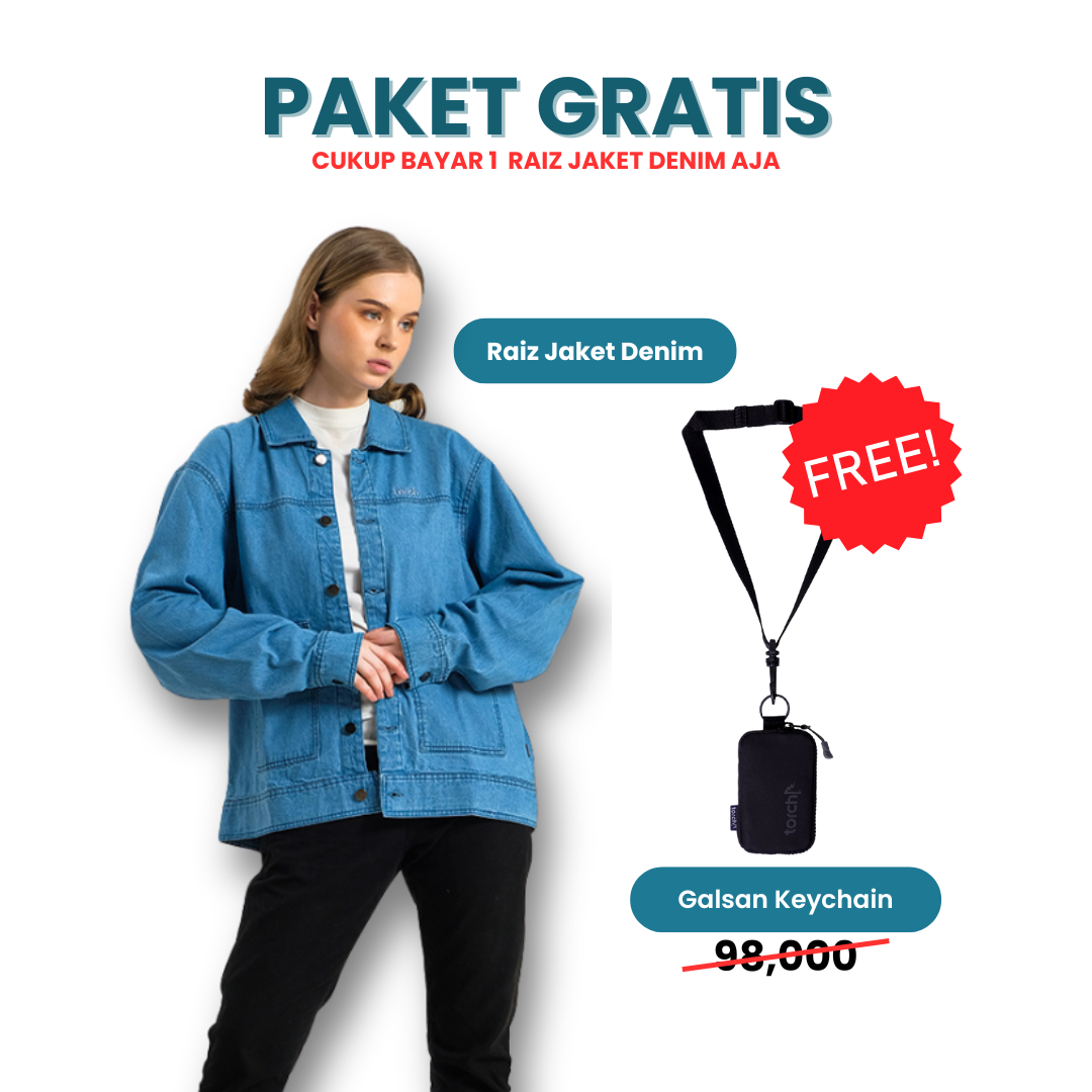 Paket Gratis - Raiz Jaket Denim Gratis Galsan Keychain