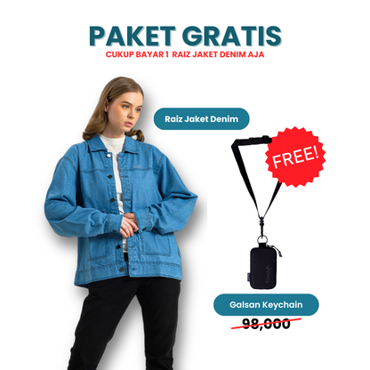 Paket Gratis - Raiz Jaket Denim Gratis Galsan Keychain