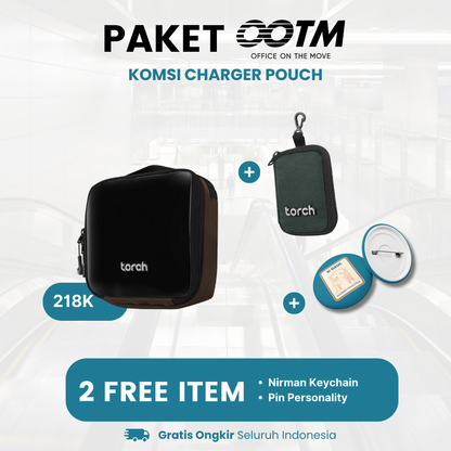 Paket Office On The Move - Komsi Charger Puch Gratis Nirman Keychain + Pin Personality