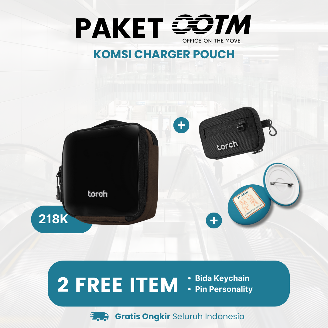 Paket Office On The Move - Komsi Charger Puch Gratis Bida Keychain + Pin Personality