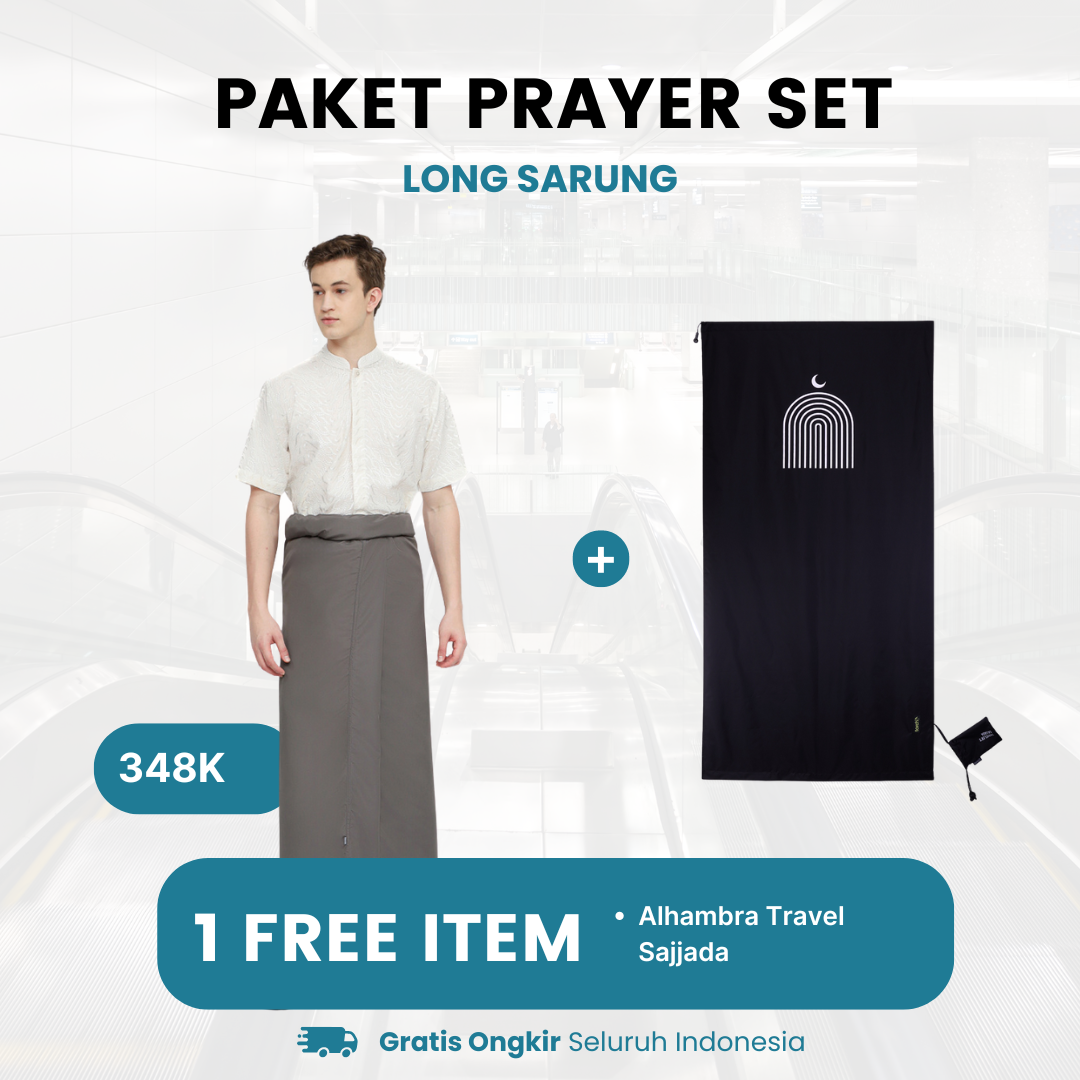 Paket Prayer Set -  Long Sarung Gratis Alhambra Travel Sajjada