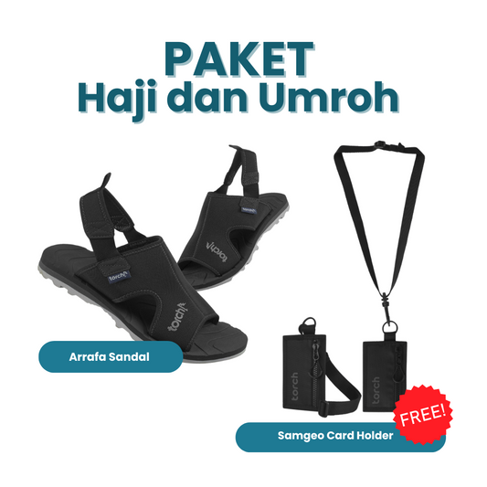 Paket Haji dan Umroh - Arrafa Sandal Gratis Samgeo Card Holder