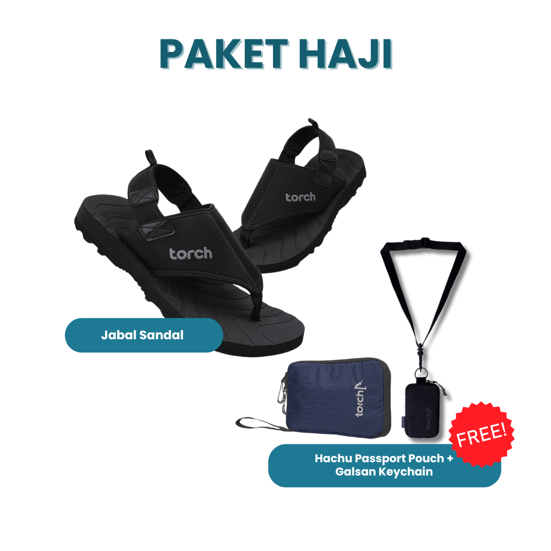 Paket Haji - Jabal Sandal Gratis Hachu Passport Pouch + Galsan Keychain