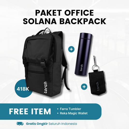 Paket Office - Solana Backpack Gratis Farra Tumbler + Reka Magic Wallet