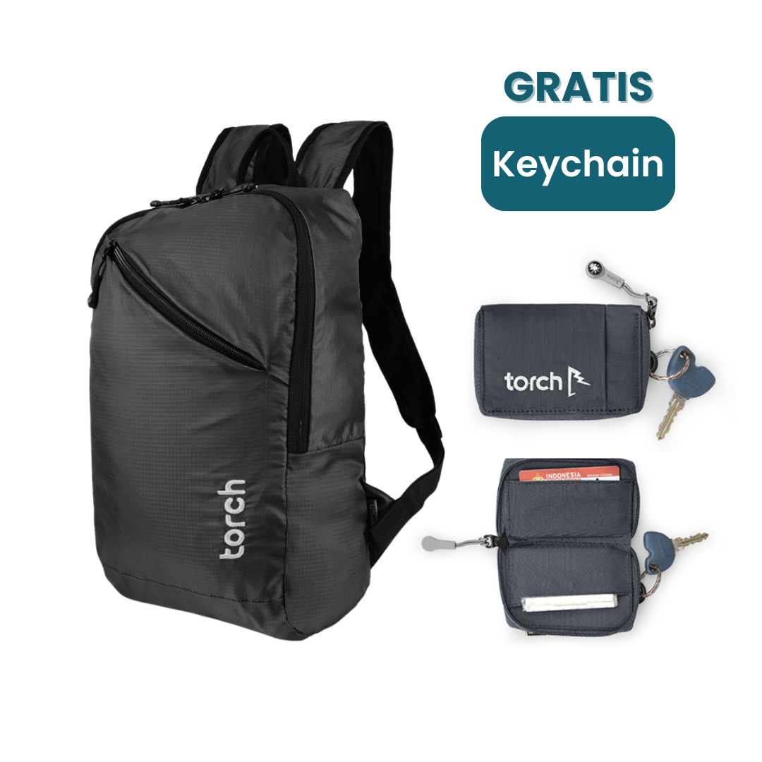 Paket HOLIGOW - Orde Foldable Backpack Gratis Keychain