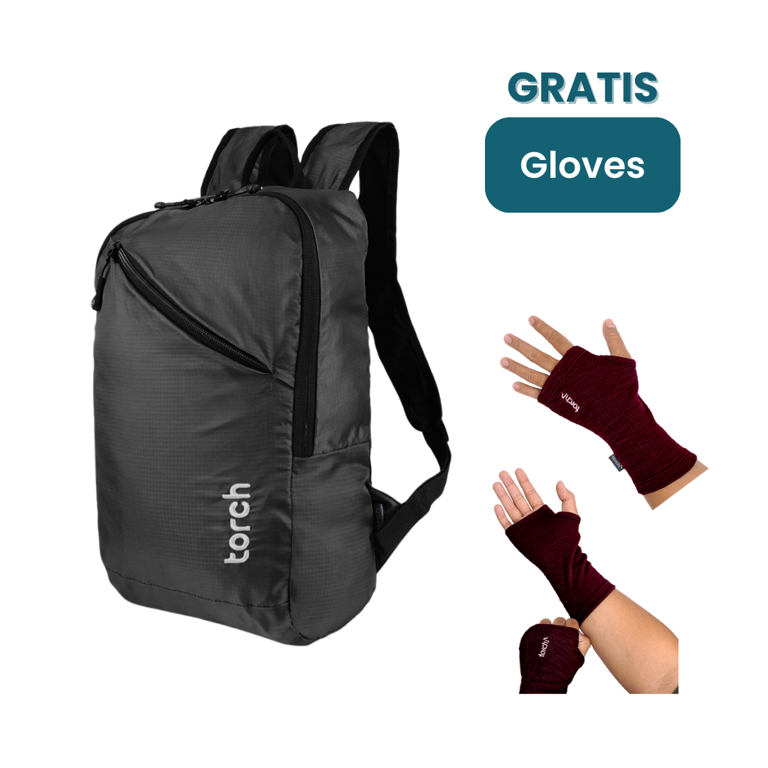 Paket HOLIGOW - Orde Foldable Backpack Gratis Dedo Gloves