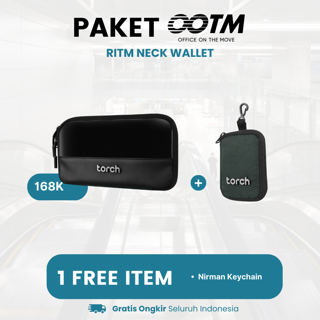 Paket Office On The Move - Ritm Neck Wallet Gratis Nirman Keychain