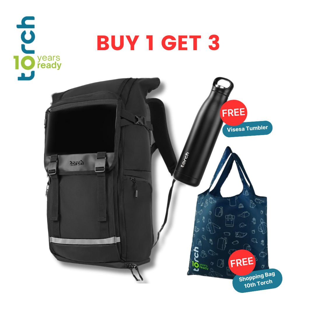 Paket 10th Torch - Dinam Light Travel Backpack