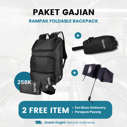 Paket Gajian - Rampak Foldable Gratis Paraguas Payung + Evo Musu Stationery