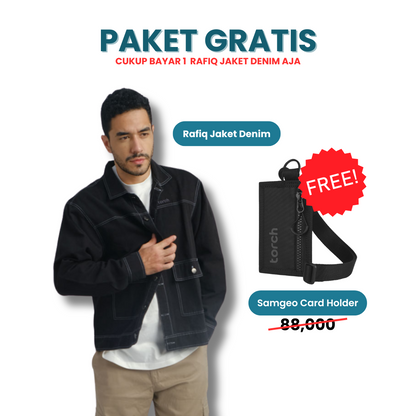 Paket Gratis - Rafiq Jaket Denim Gratis Samgeo Card Holder