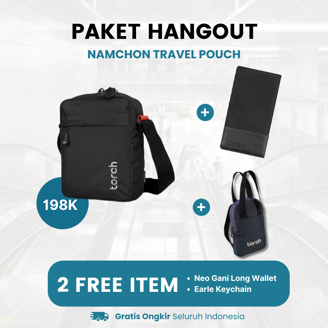 Paket Hangout - Namchon Travel Pouch Gratis Earle Keychain +  Neo Gani Long Wallet