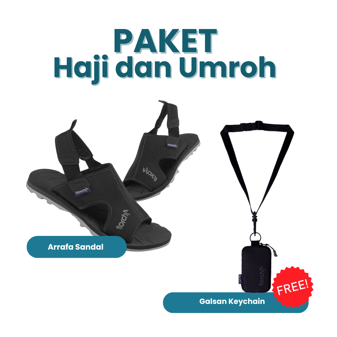 Paket Haji dan Umroh - Arrafa Sandal Gratis Galsan Keychain