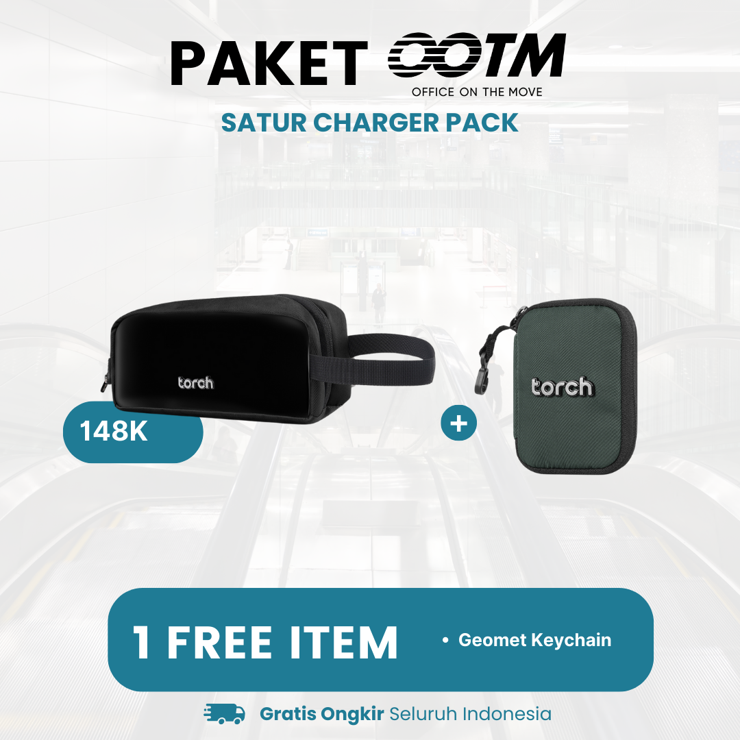 Paket Office On The Move - Satur Charger Pack Gratis Geomet Keychain