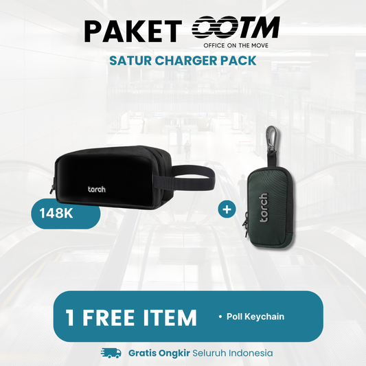 Paket Office On The Move - Satur Charger Pack Gratis Poll Keychain