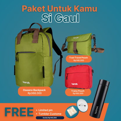 [Paket Si Gaul] Oseano + Traine + Travi FREE Custom Tumbler + Limited Pin