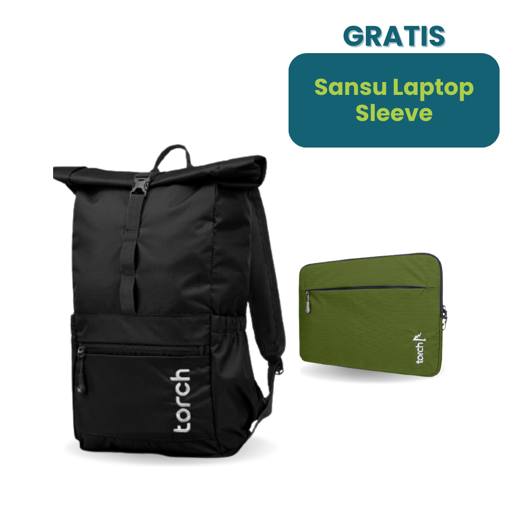 Paket Gratis - Kashiwa Backpack Gratis Sansu Laptop Sleeve