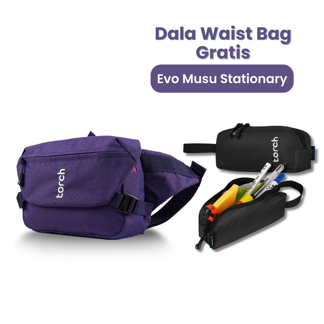 Paket Gratis - Dala Waist Bag Gratis Evo Musu Stationery - Paket Spectrum Series