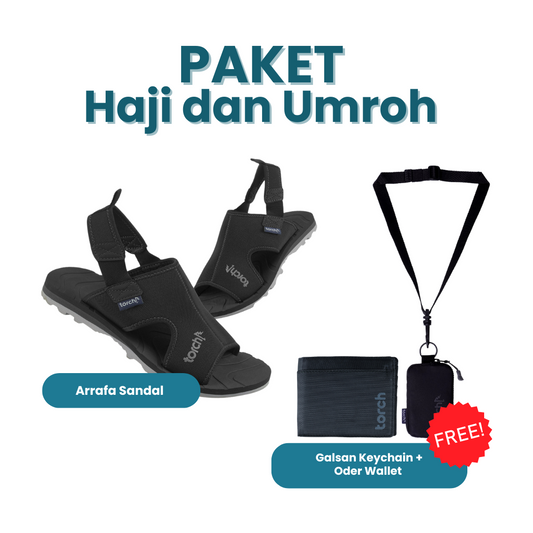 Paket Haji dan Umroh - Arrafa Sandal Gratis Galsan Keychain + Oder Wallet