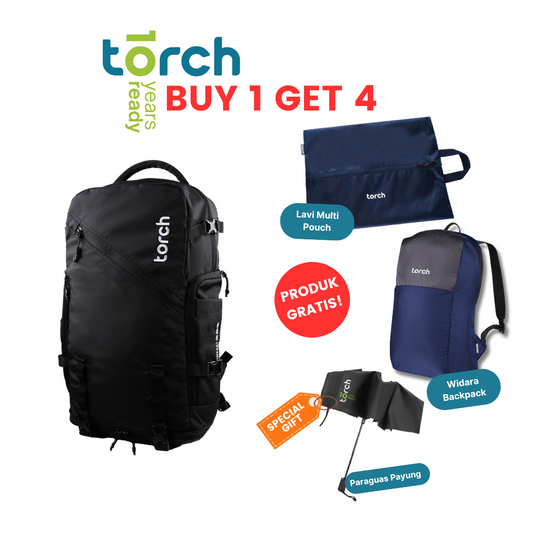 Paket 10th Torch - Kanzaki Light Travel Backpack