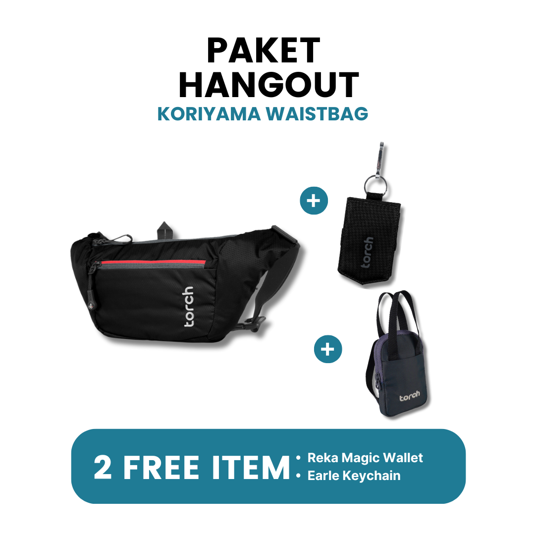 Paket Hangout - Koriyama Waistbag Gratis Reka Magic Wallet + Earle Keychain