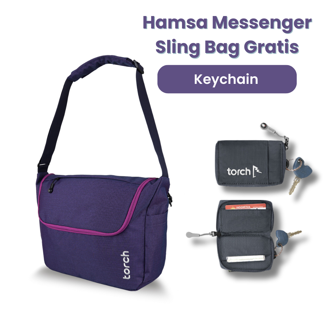 Hamsa Messenger Sling Bag Gratis Keychain Snell - Paket Spectrum Series