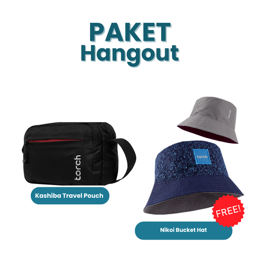 Paket Hangout - Kashiba Travel Pouch Gratis Nikoi Bucket Hat