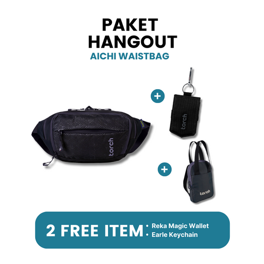 Paket Hangout - Aichi Waistbag Gratis Reka Magic Wallet + Earle Keychain