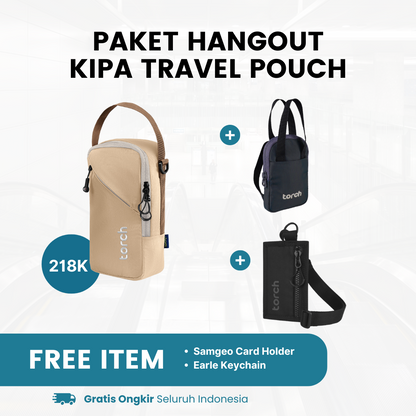 Paket  Hangout - Kipa Travel Pouch Gratis Samgeo Card Holder + Earle Keychain