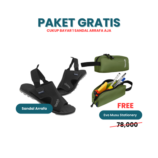 Paket Gratis - Sandal Arrafa Gratis Evo Musu Stationery