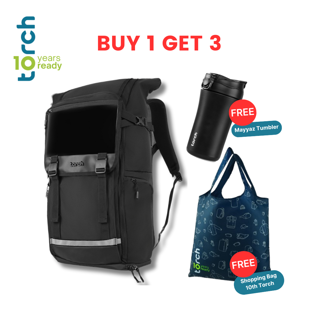 Paket 10th Torch - Dinam Light Travel Backpack