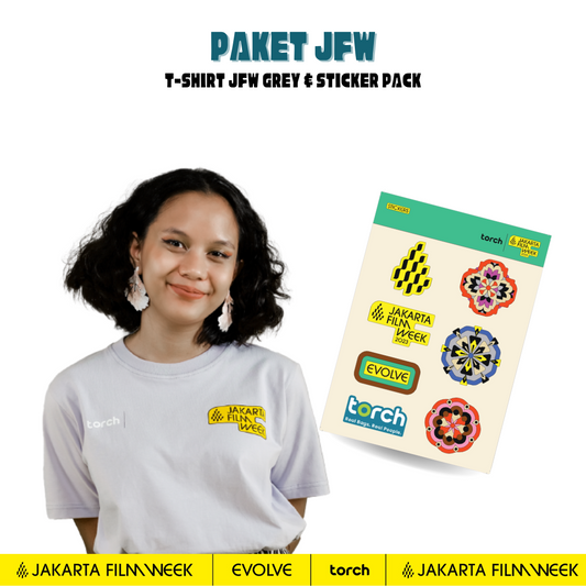 Paket Jakarta Film Week Evolve T-Shirt & Sticker Pack