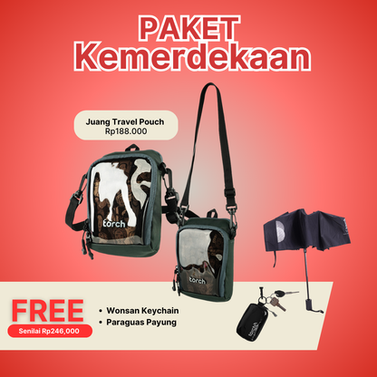 Paket Kemerdekaan - Juang Travel Pouch Gratis Wonsan Keychain + Paraguas Payung