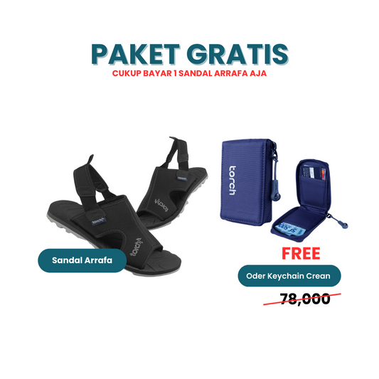 Paket Gratis - Sandal Arrafa Gratis Keychain Crean