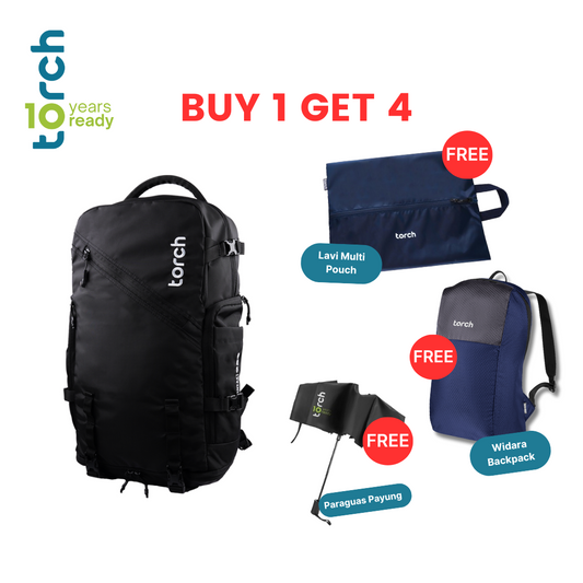 Paket 10th Torch - Kanzaki Light Travel Backpack