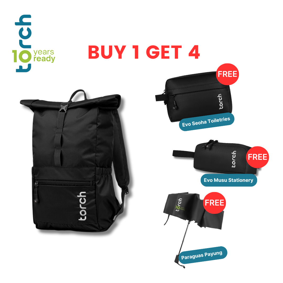 Paket 10th Torch - Kashiwa Foldable Backpack