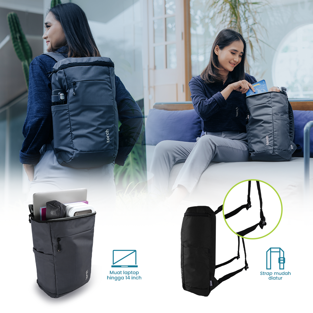 Grihita Tas Ransel Kantor Torch 16L