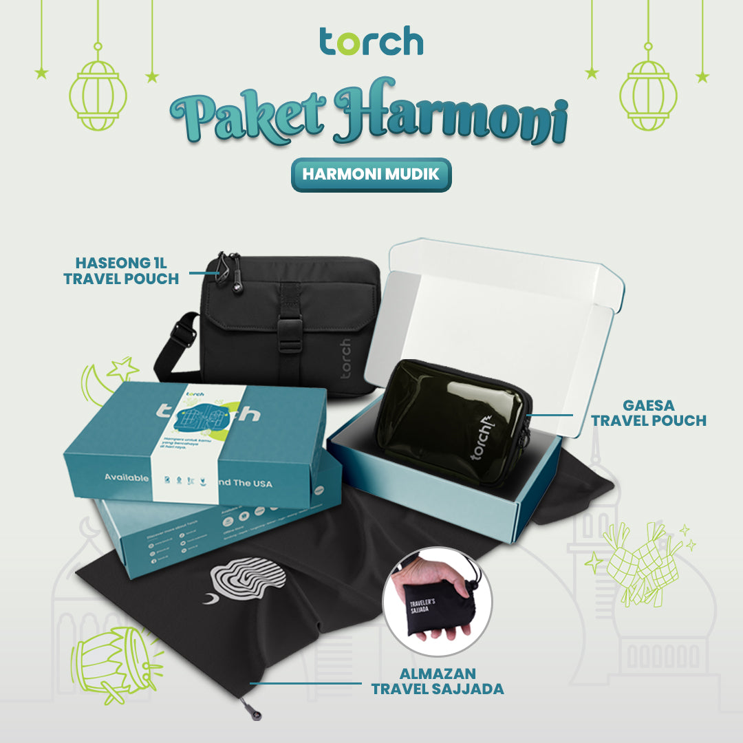 Paket Hampers Harmoni Mudik - Almazan Sajjada + Gaesa Hanging Wallet + Haseong Mini Travel Pouch