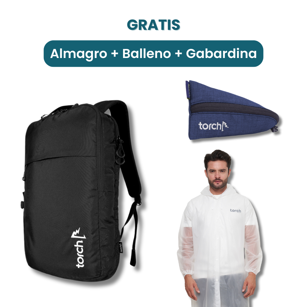 Dalam paket ini kamu akan mendapatkan:  - Almagro Backpack  - Balleno Stationary Pouch  - Gabardina Raincoat