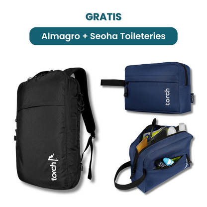 Dalam paket ini kamu akan mendapatkan:  - Almagro Backpack  - Seoha Toileteries